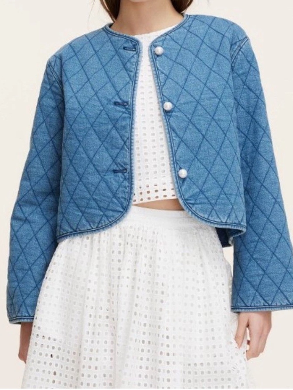 Kate Spade New York x Target • Women's Quilted Denim Jacket • M • NWT